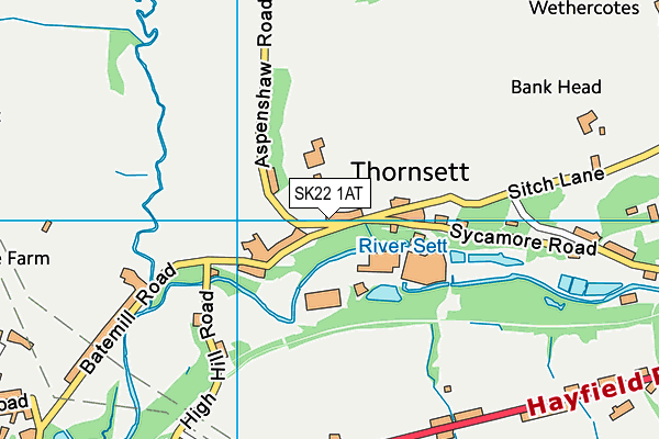 SK22 1AT map - OS VectorMap District (Ordnance Survey)