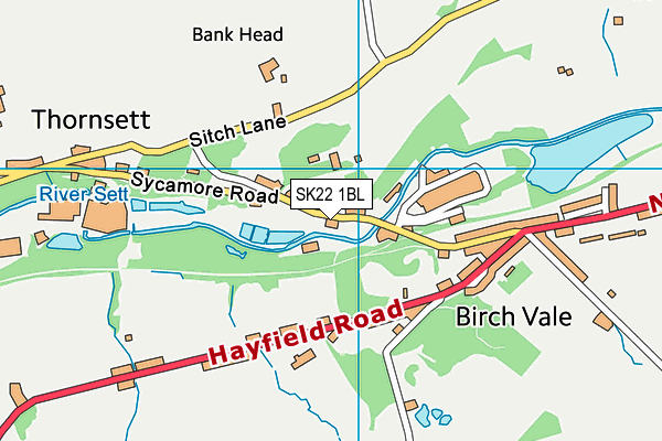 SK22 1BL map - OS VectorMap District (Ordnance Survey)