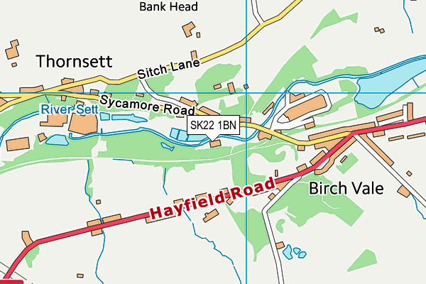 SK22 1BN map - OS VectorMap District (Ordnance Survey)