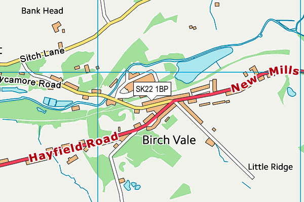 SK22 1BP map - OS VectorMap District (Ordnance Survey) SK22 1BP map - OS VectorMap District (Ordnance Survey)