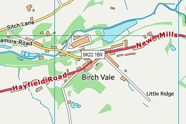 SK22 1BX map - OS VectorMap District (Ordnance Survey) SK22 1BX map - OS VectorMap District (Ordnance Survey)