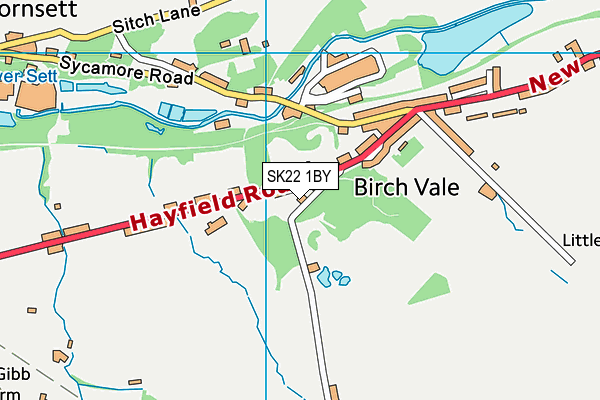 SK22 1BY map - OS VectorMap District (Ordnance Survey)