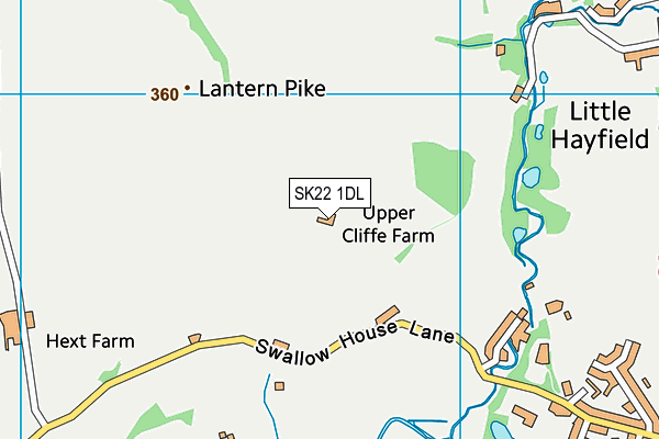 SK22 1DL map - OS VectorMap District (Ordnance Survey)