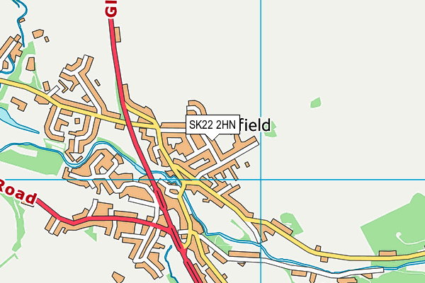 SK22 2HN map - OS VectorMap District (Ordnance Survey) SK22 2HN map - OS VectorMap District (Ordnance Survey)