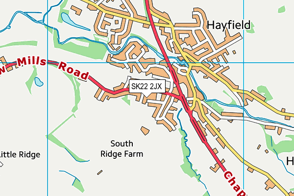 SK22 2JX map - OS VectorMap District (Ordnance Survey) SK22 2JX map - OS VectorMap District (Ordnance Survey)