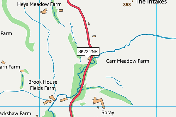 SK22 2NR map - OS VectorMap District (Ordnance Survey)
