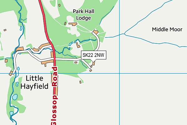 SK22 2NW map - OS VectorMap District (Ordnance Survey)