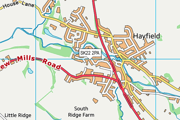 SK22 2PA map - OS VectorMap District (Ordnance Survey)