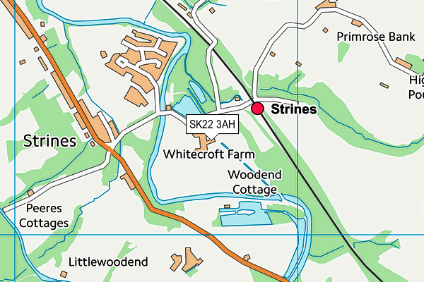 SK22 3AH map - OS VectorMap District (Ordnance Survey)