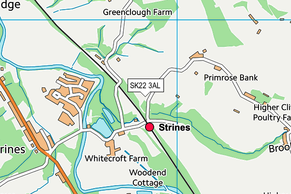 SK22 3AL map - OS VectorMap District (Ordnance Survey) SK22 3AL map - OS VectorMap District (Ordnance Survey)