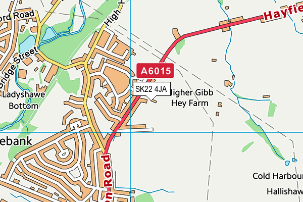 SK22 4JA map - OS VectorMap District (Ordnance Survey) SK22 4JA map - OS VectorMap District (Ordnance Survey)