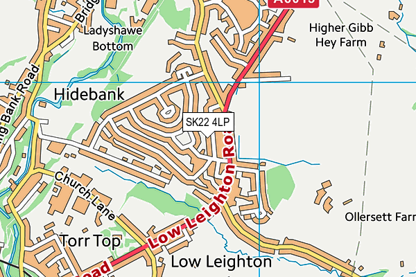 SK22 4LP map - OS VectorMap District (Ordnance Survey)