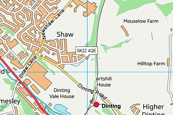 SK22 4QE map - OS VectorMap District (Ordnance Survey)