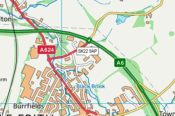 SK22 9AP map - OS VectorMap District (Ordnance Survey) SK22 9AP map - OS VectorMap District (Ordnance Survey)