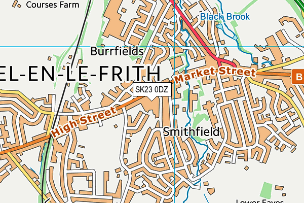 SK23 0DZ map - OS VectorMap District (Ordnance Survey)