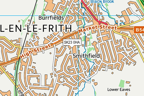 SK23 0HA map - OS VectorMap District (Ordnance Survey) SK23 0HA map - OS VectorMap District (Ordnance Survey)