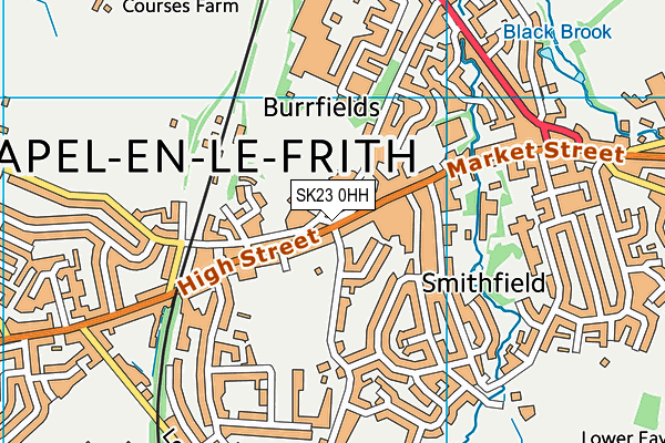 SK23 0HH map - OS VectorMap District (Ordnance Survey)