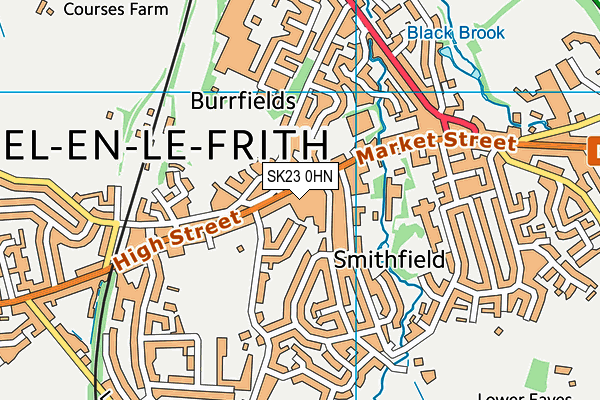 SK23 0HN map - OS VectorMap District (Ordnance Survey) SK23 0HN map - OS VectorMap District (Ordnance Survey)
