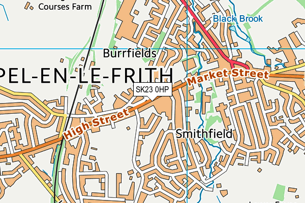 SK23 0HP map - OS VectorMap District (Ordnance Survey)