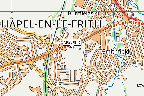 SK23 0HR map - OS VectorMap District (Ordnance Survey)