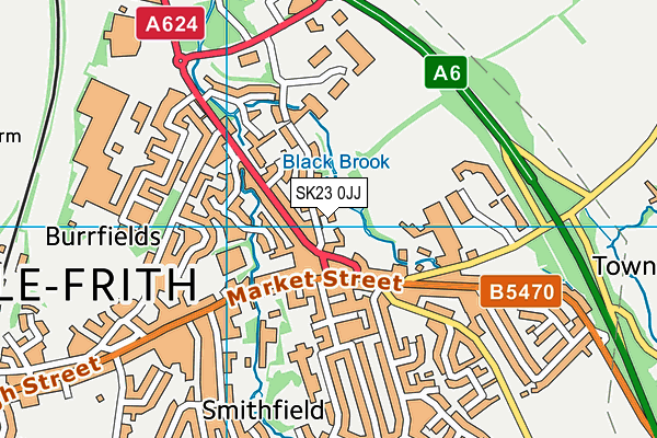 SK23 0JJ map - OS VectorMap District (Ordnance Survey)