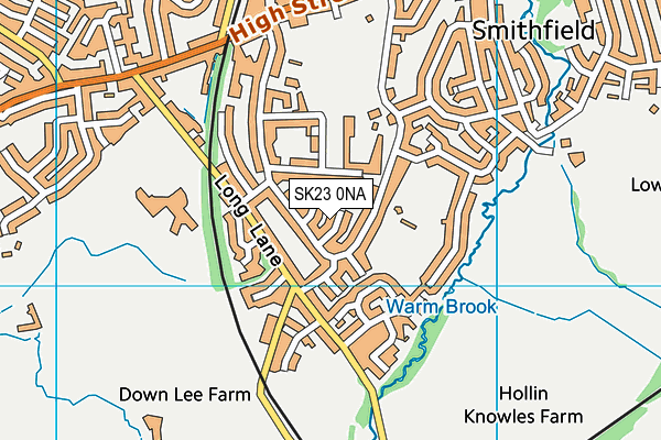 SK23 0NA map - OS VectorMap District (Ordnance Survey)
