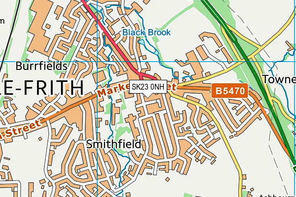 SK23 0NH map - OS VectorMap District (Ordnance Survey) SK23 0NH map - OS VectorMap District (Ordnance Survey)