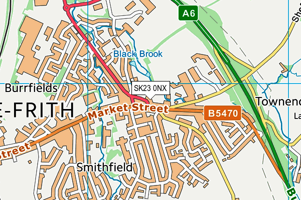 SK23 0NX map - OS VectorMap District (Ordnance Survey)