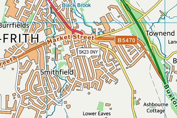 SK23 0NY map - OS VectorMap District (Ordnance Survey) SK23 0NY map - OS VectorMap District (Ordnance Survey)