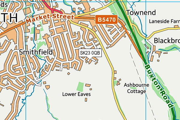 SK23 0QB map - OS VectorMap District (Ordnance Survey)