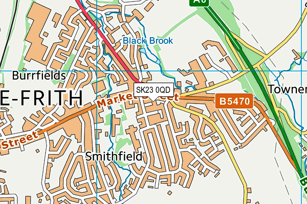 SK23 0QD map - OS VectorMap District (Ordnance Survey) SK23 0QD map - OS VectorMap District (Ordnance Survey)
