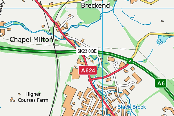 SK23 0QE map - OS VectorMap District (Ordnance Survey) SK23 0QE map - OS VectorMap District (Ordnance Survey)