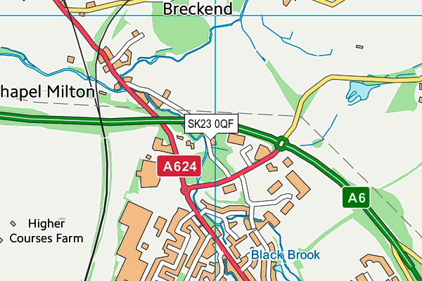 SK23 0QF map - OS VectorMap District (Ordnance Survey)