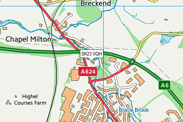 SK23 0QH map - OS VectorMap District (Ordnance Survey) SK23 0QH map - OS VectorMap District (Ordnance Survey)