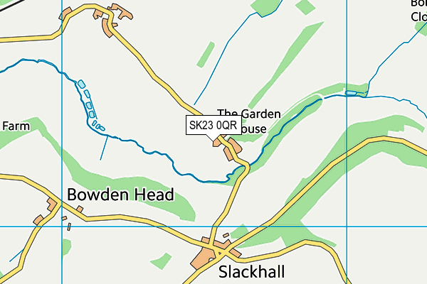 SK23 0QR map - OS VectorMap District (Ordnance Survey) SK23 0QR map - OS VectorMap District (Ordnance Survey)