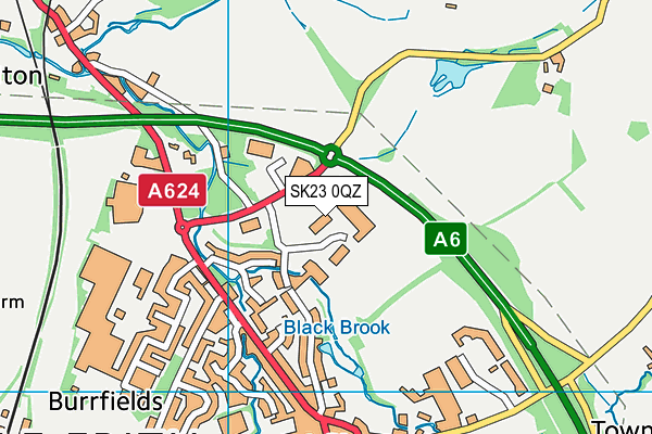 SK23 0QZ map - OS VectorMap District (Ordnance Survey) SK23 0QZ map - OS VectorMap District (Ordnance Survey)