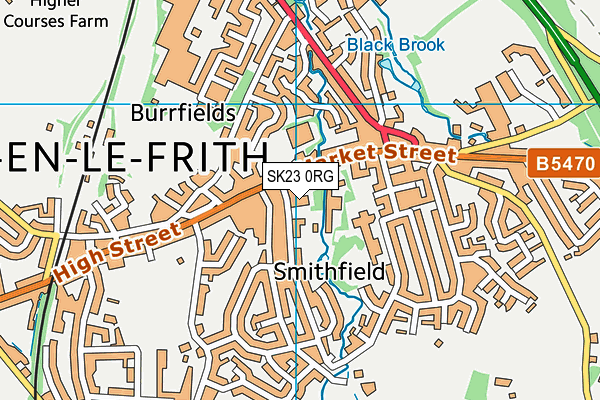 SK23 0RG map - OS VectorMap District (Ordnance Survey) SK23 0RG map - OS VectorMap District (Ordnance Survey)