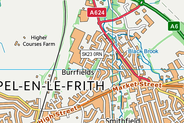 SK23 0RN map - OS VectorMap District (Ordnance Survey)