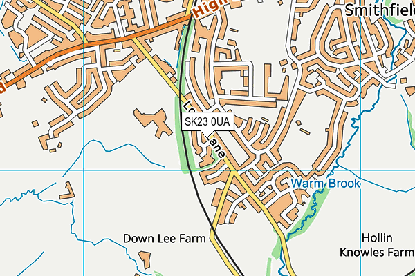 SK23 0UA map - OS VectorMap District (Ordnance Survey)