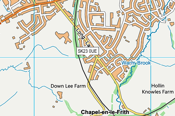 SK23 0UE map - OS VectorMap District (Ordnance Survey) SK23 0UE map - OS VectorMap District (Ordnance Survey)