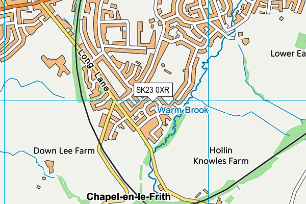 SK23 0XR map - OS VectorMap District (Ordnance Survey)