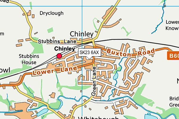 SK23 6AX map - OS VectorMap District (Ordnance Survey)