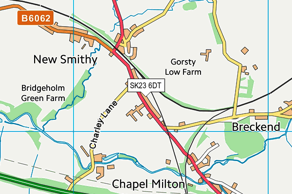SK23 6DT map - OS VectorMap District (Ordnance Survey) SK23 6DT map - OS VectorMap District (Ordnance Survey)