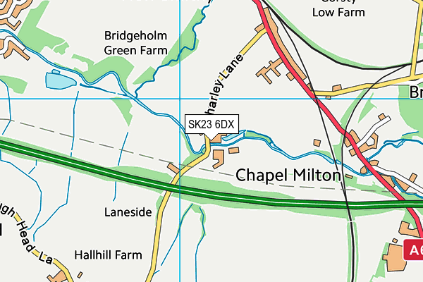 SK23 6DX map - OS VectorMap District (Ordnance Survey) SK23 6DX map - OS VectorMap District (Ordnance Survey)