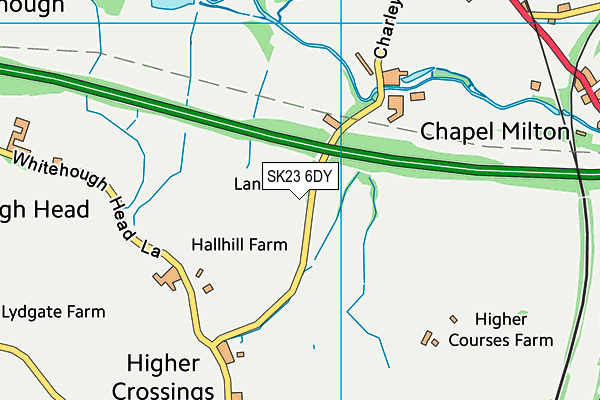 SK23 6DY map - OS VectorMap District (Ordnance Survey)