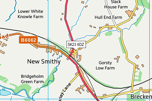 SK23 6DZ map - OS VectorMap District (Ordnance Survey)