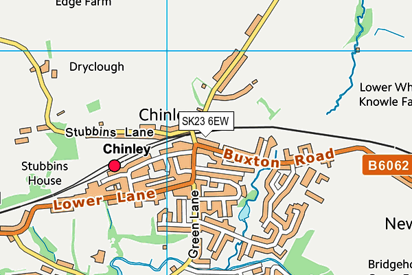 SK23 6EW map - OS VectorMap District (Ordnance Survey)