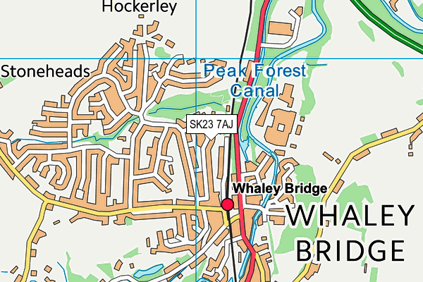 SK23 7AJ map - OS VectorMap District (Ordnance Survey)