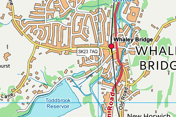 SK23 7AQ map - OS VectorMap District (Ordnance Survey)