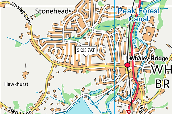 SK23 7AT map - OS VectorMap District (Ordnance Survey)
